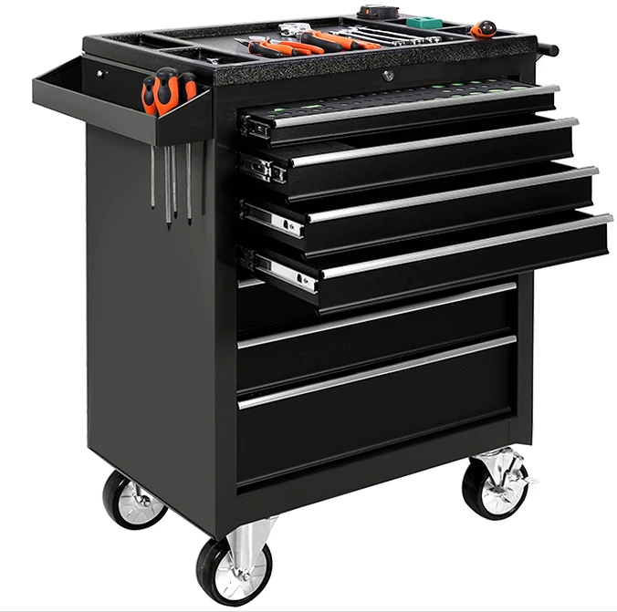 

2025Black Tool Cabinets Heavy Duty Tool Box Roller Cabinet Professional with Tools Metal Garage Cabinets