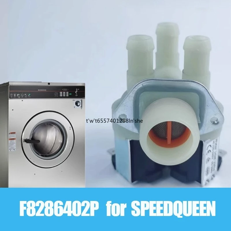 90 Degree Water Inlet Valve F8286402P, One In Three Out Dosing Feed Valve, Commercial Laundry Machine Replacement Part