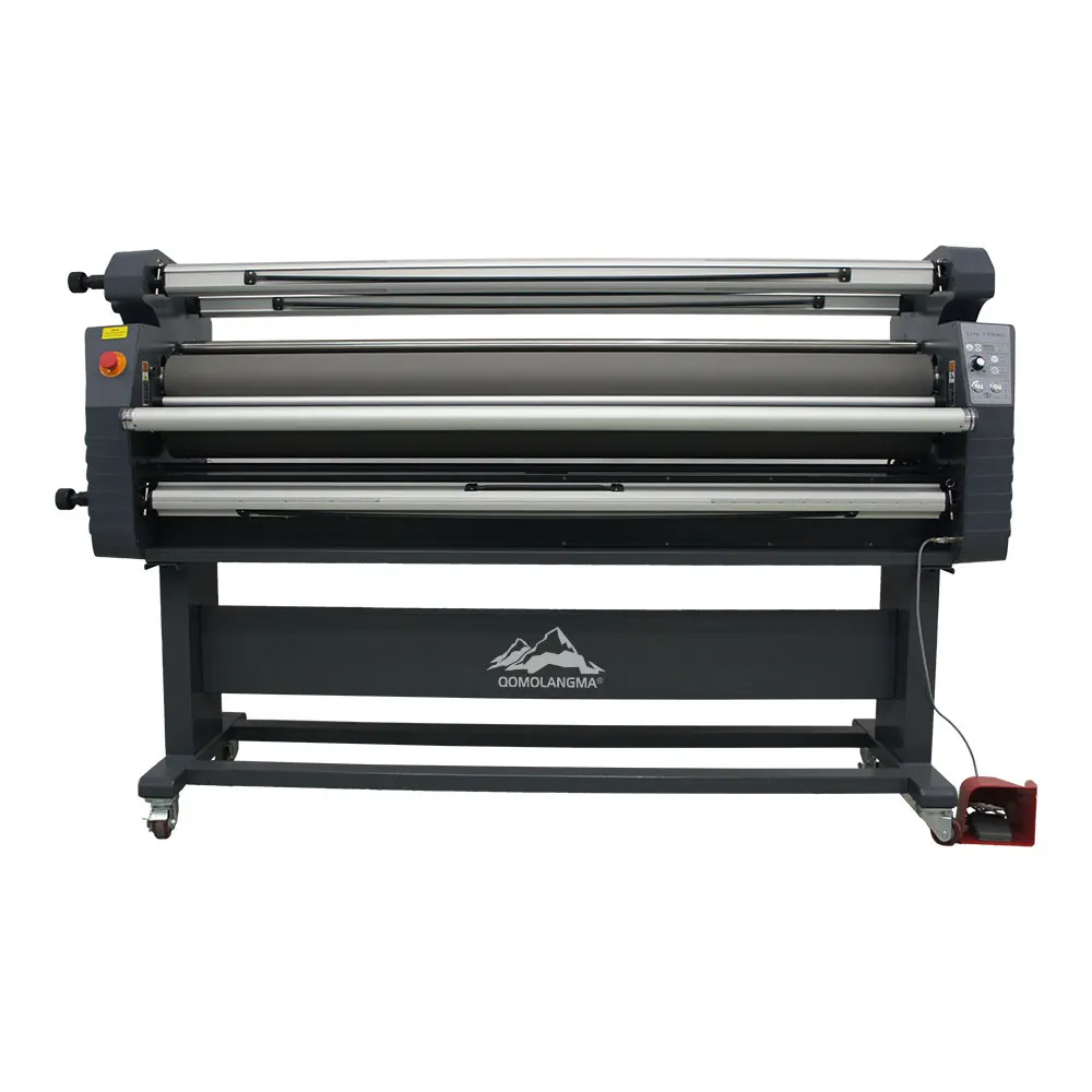 US Stock Qomolangma 67in Wide Format Full-auto Roll-to-roll Electric Type Cold Laminator, with Heat Assisted