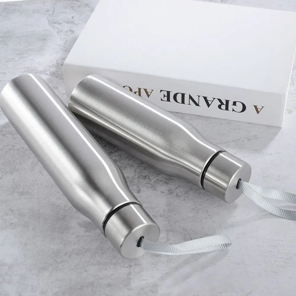 500ml/1000ml Stainless Steel Water Bottle with Handle Portable Hot Cold Water Bottle for Cycling Sports Travel