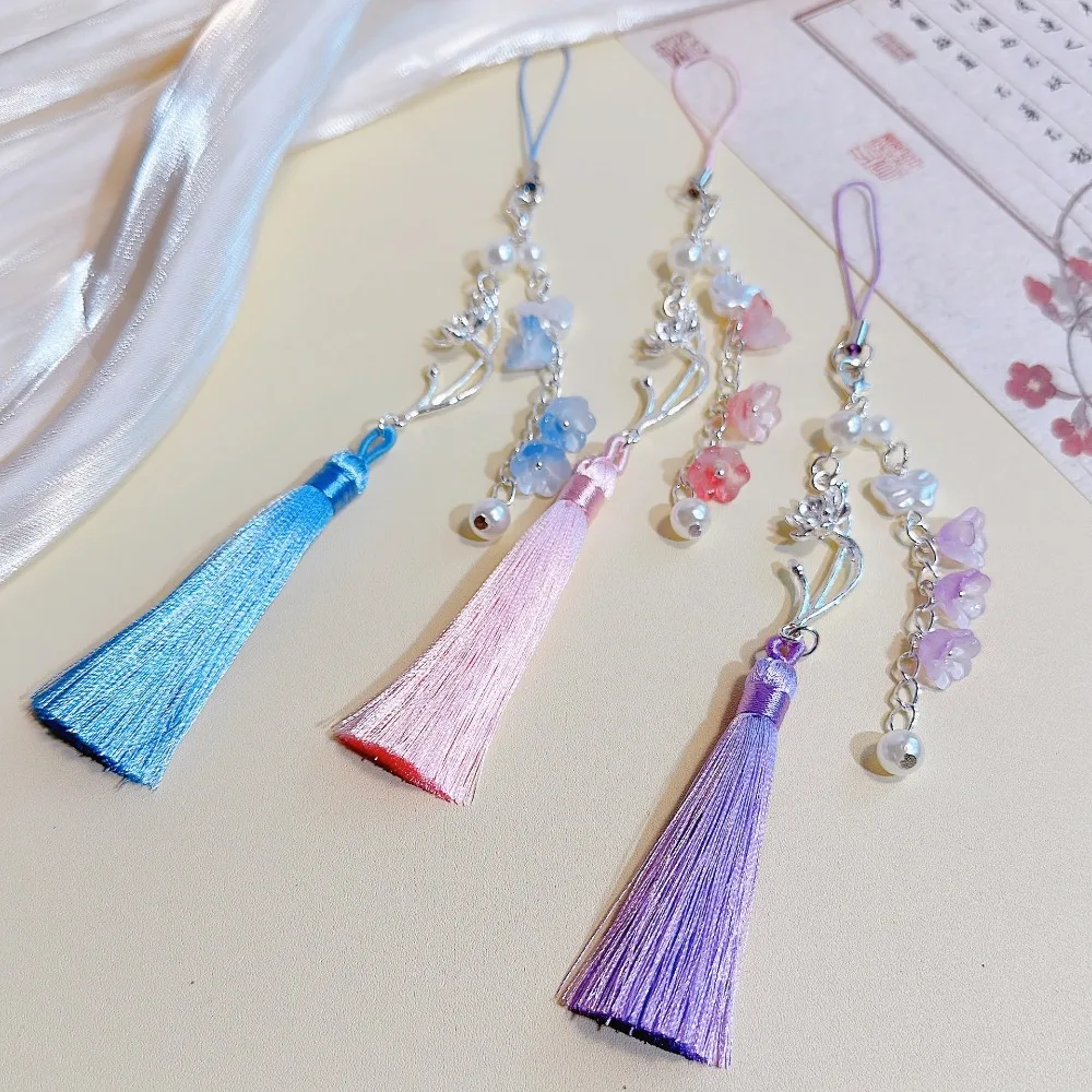 

Новый китайский ремешок для телефона с кисточками в виде цветов, модные элегантные подвески с кисточками, подвеска, ремешок «сделай сам», сумки, брелки, ремни для мобильного телефона