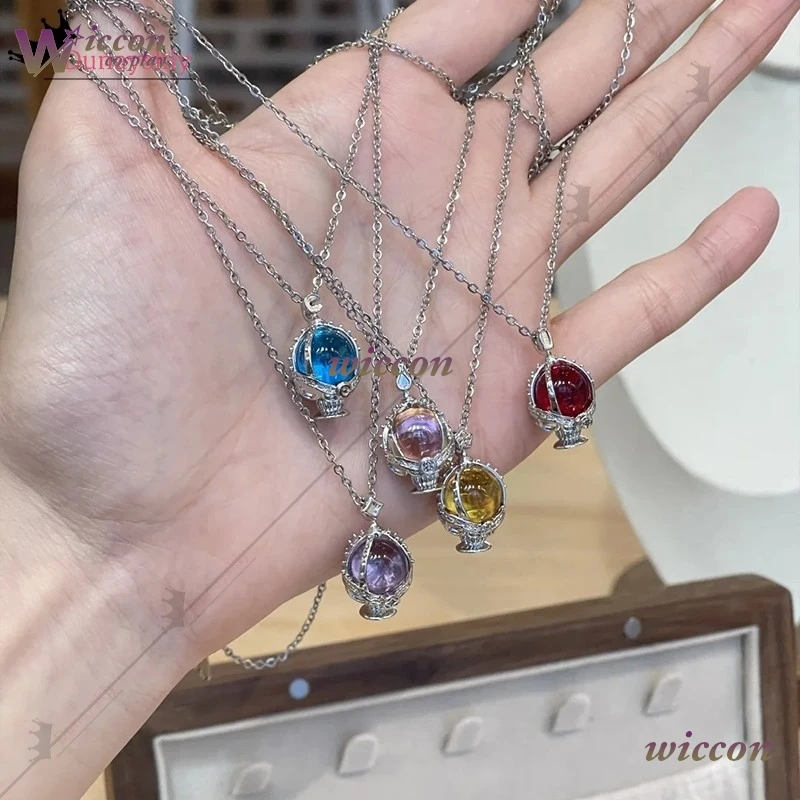 1.46in*0.81in Magi Madoka Magica Cosplay Prop Soul Gemstone Jewelry Pendant Necklace 5Color Role-Playing DIY Parts Accessory