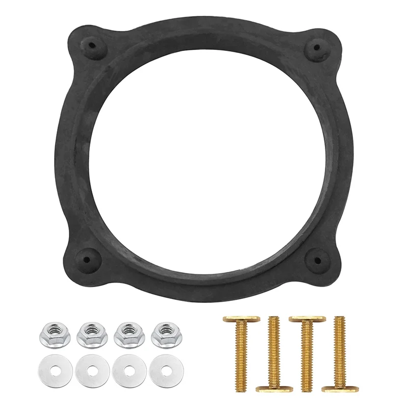 385310063 Floor Flange Seal and Mounting Kit Replacement for Select /Sealand RV Toilet Black