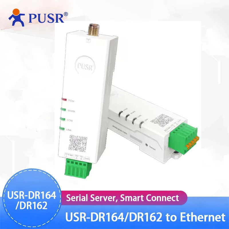 USR-DR164/162 PUSR Serial to Dual Band WiFi Converter RS485/RS232 to WiFi Converter Modbus Gateway with MQTT IEEE802.11 a/b/g/n