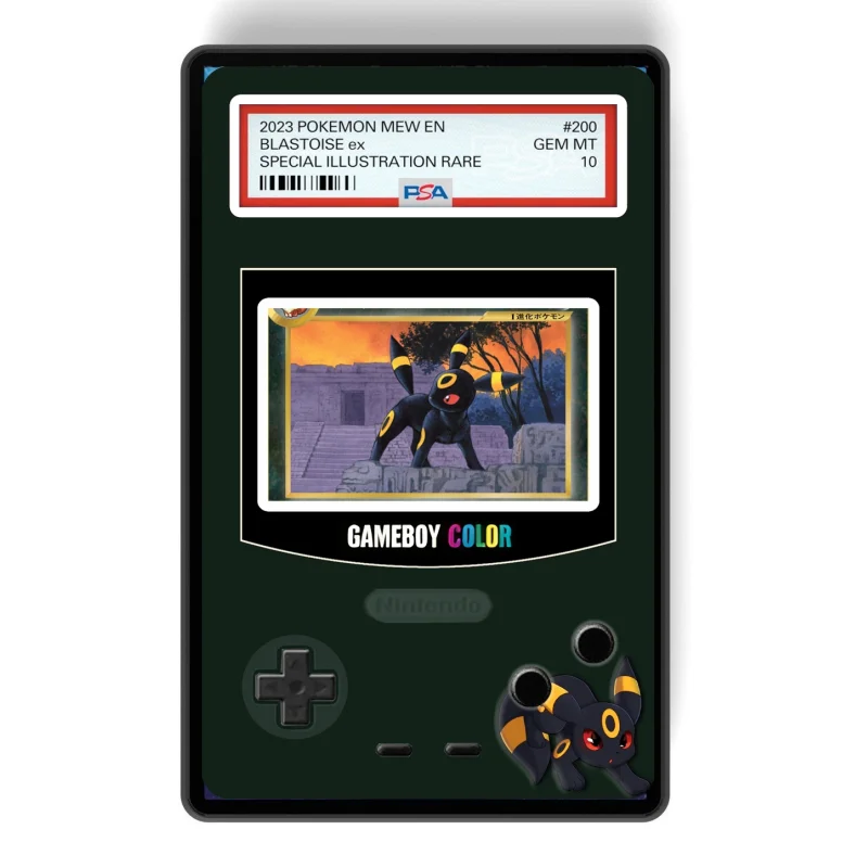 

Vintage Handheld Game Console Style Extended PKM Card Display Case Custom Decor Card For PTCG And PSA Graded Card Excluding card