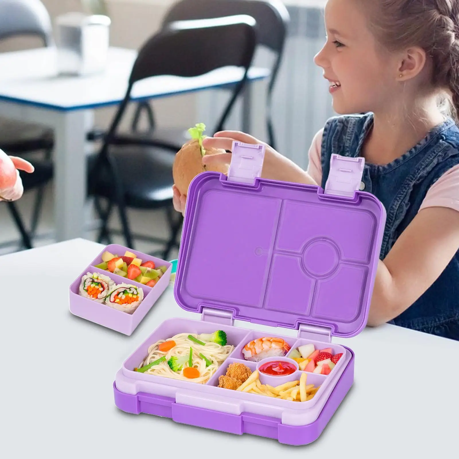 

Toddler Lunch Box Leak-proof 810ml Kids Lunch Containers Kitchen Utensils For Beach Sports Work Travel Climbing Outdoor Hiking