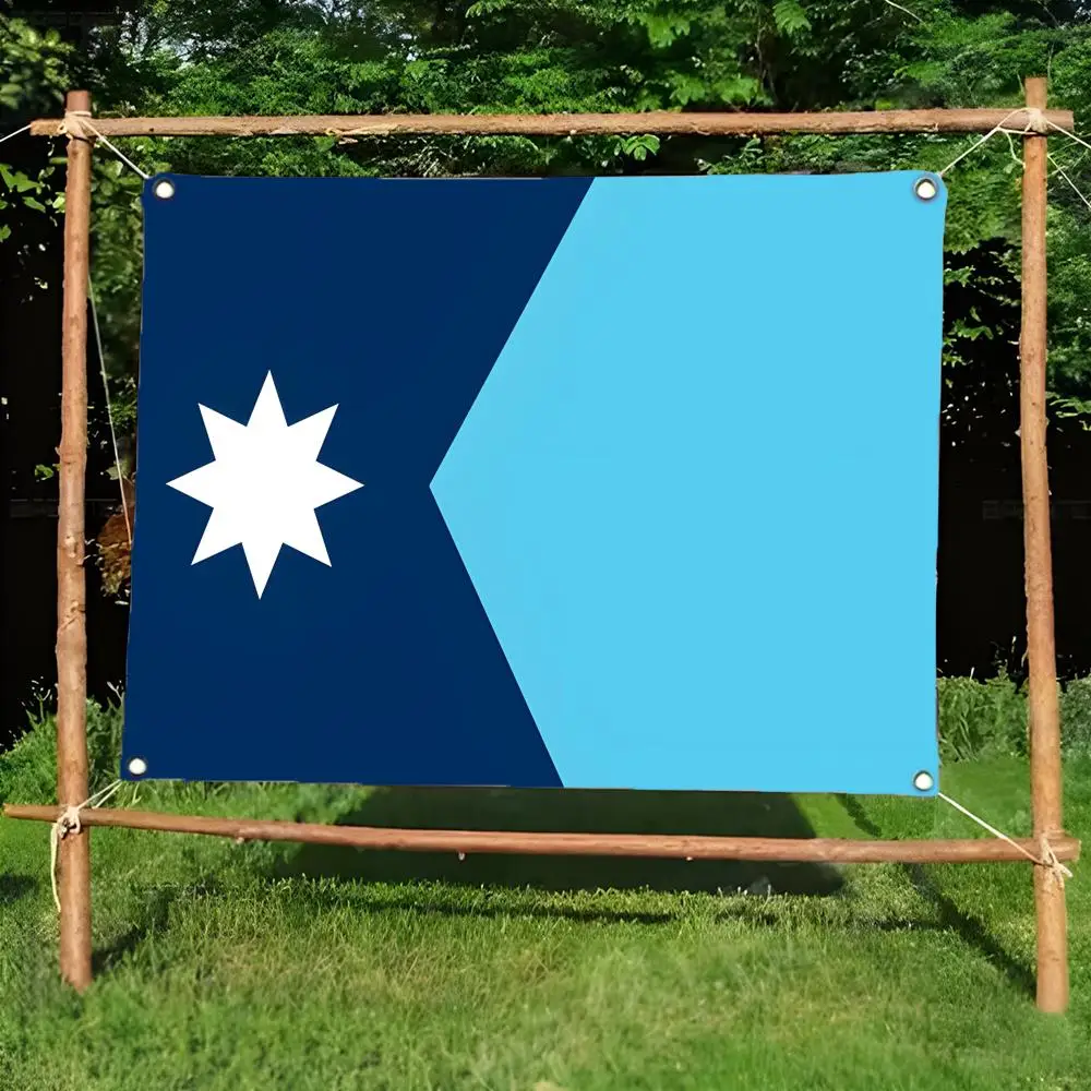 Minnesota State  Flags Daily four ring borderless design indoor outdoor decor easy hang install