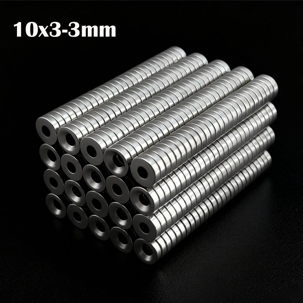 

Мощный неодимовый магнит 10x3-3 мм круглые супер сильные магниты с отверстием NdfeB постоянный магнитный Imanes DIY магнит на холодильник