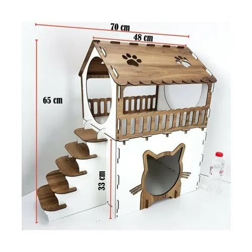 New Terrace Layer Cat House Snuggle Nice Handy Pets Different two-storey Terrace