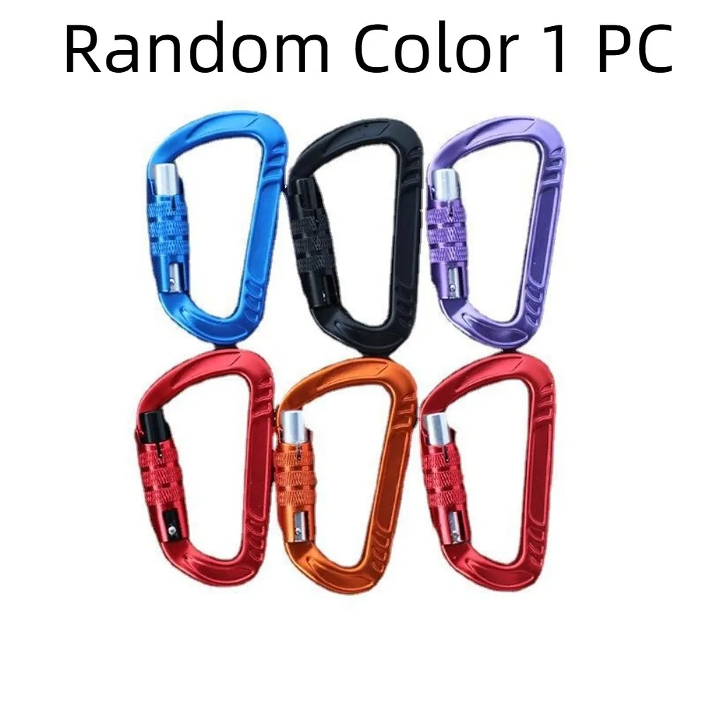 

7075 Aviation Aluminum Safety Auto Lock Buckle D-shaped 12KN Professional Carabiner Durable Safe Outdoor Sports Buckle