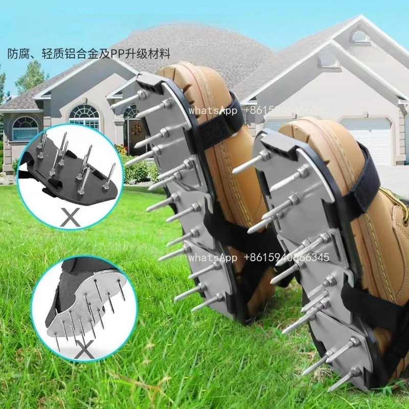 Garden loosen shoes, grass spikes, garden spikes, lawn loosen shoes, self-leveling epoxy gardening tools