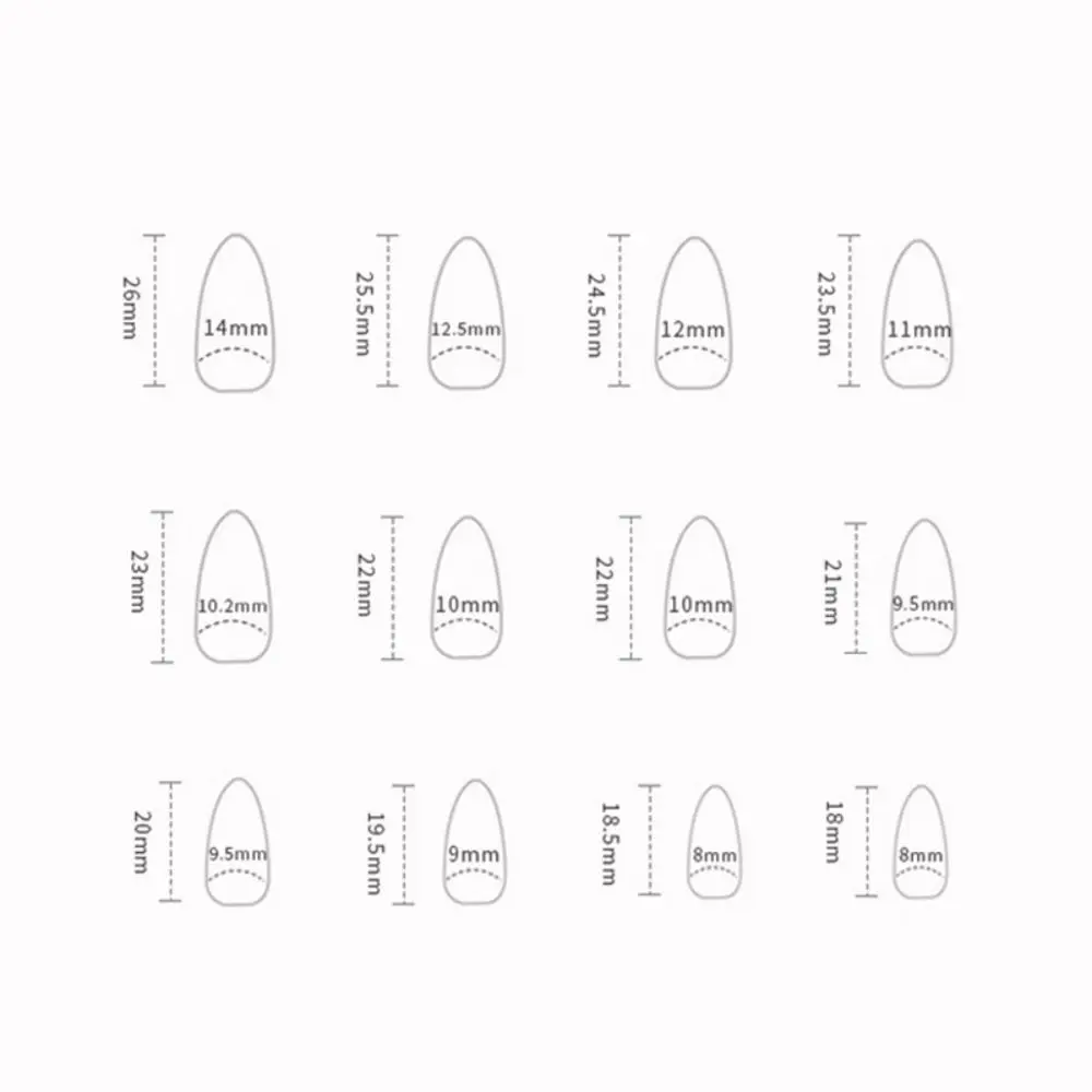 Mode portable manucure amande faux ongles tête pointue couverture complète presse sur ongles faux ongles femmes