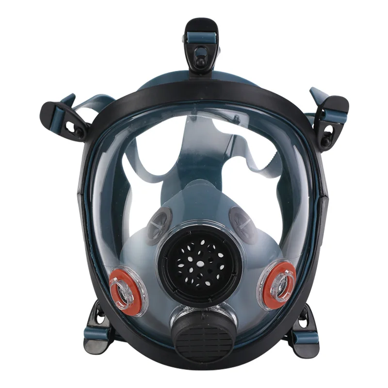 Protective mask, spray painted, chemical fire protection, wide field of view, full face mask, acid and alkali gas, 6800 gas mask