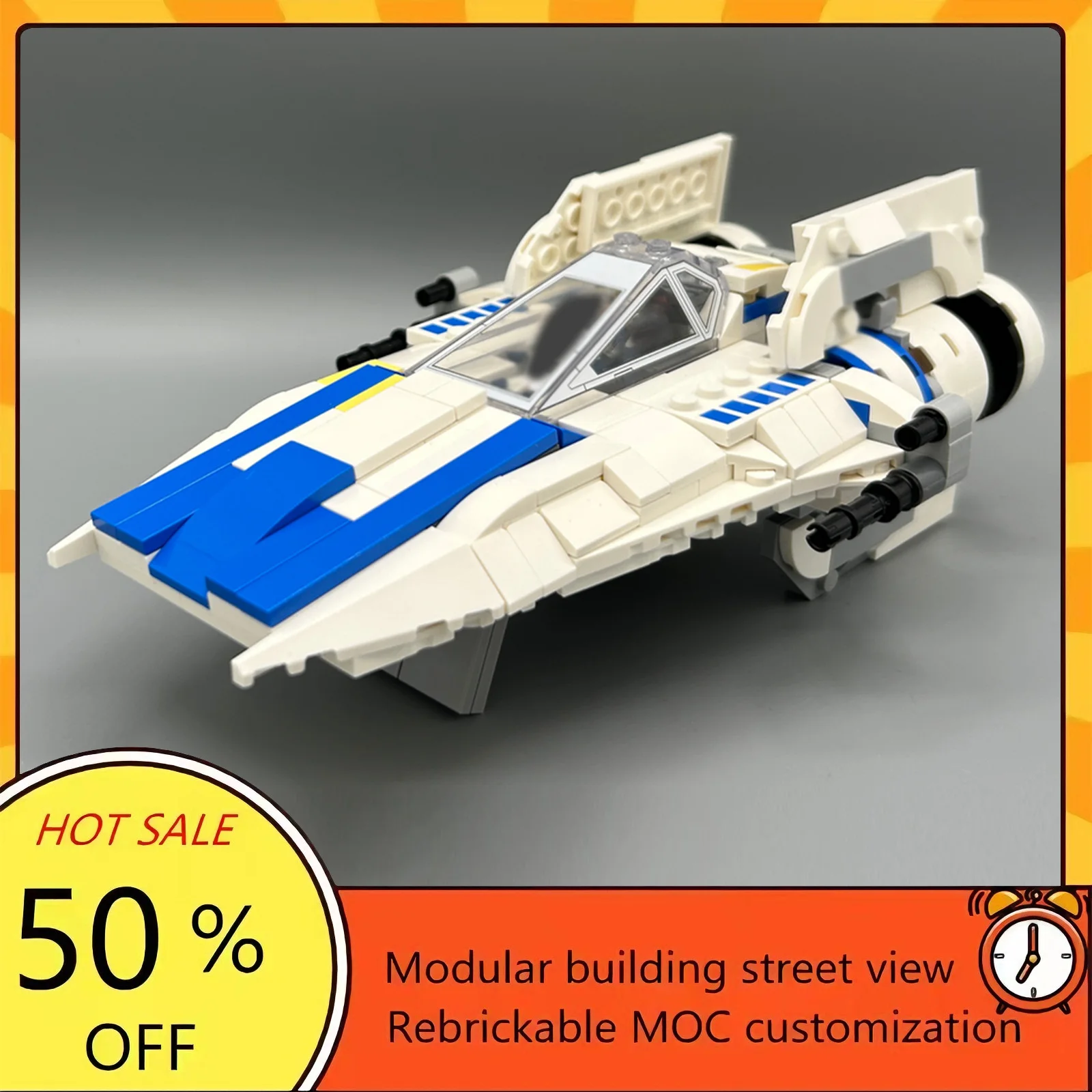 

284PCS Popular Space War Movie Model MOC Building Bricks Spaceship Modular Technology Gifts Holiday Assemble Children Toy Suit