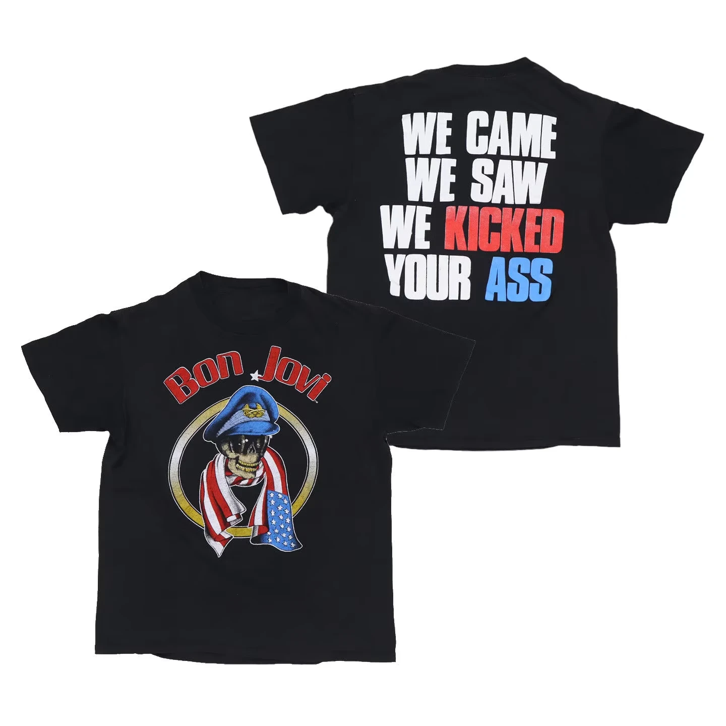 تي شيرت زلق عندما رطب بعناية زلق ألبوم روك بون جوفي روك تي شيرت طبقة أساسية من القطن الخالص للرجال والنساء