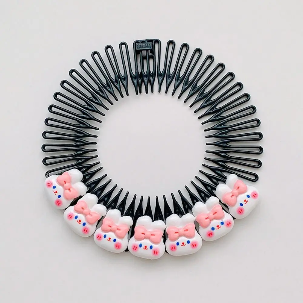 

Сладкий весенний мультяшный невидимый дополнительный держатель для волос с зубами, круглая расческа для укладки волос, мультяшный дизайн, цветочная расческа с фиксированными зубами для девочек