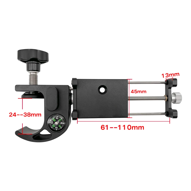 Bracket Cradle With Compass Phone Holder Pole Clamp For GPS FOR Data Collector Total Station