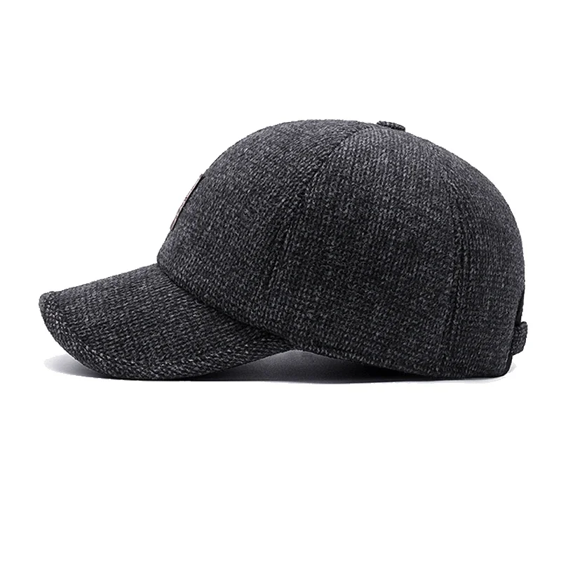 Wintersport Golf Baseball mütze mit Ohren klappe für Männer und Frauen, Hysterese kasquette, Knochen Papa Hüte, Schnee kaltes Wetter – Detail 7