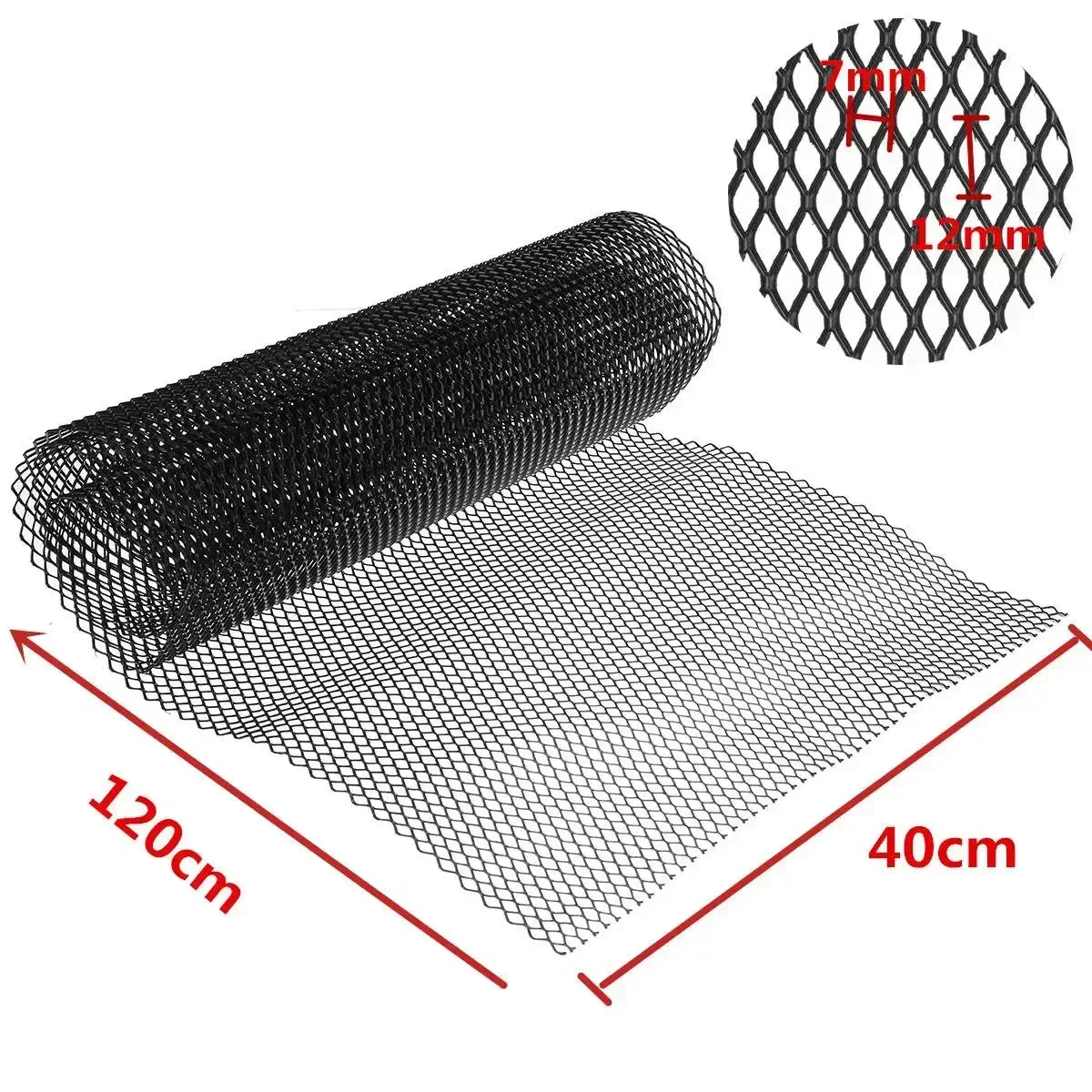 120x40cm 12x7mm Car Bumper Racing Grill Aluminium Air Vent Mesh Grille Universal