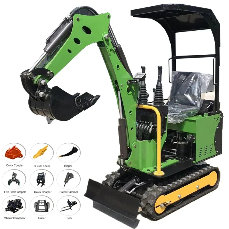 Miniexcavadora multifunción personalizada, excavadora de alta productividad, operador, fábrica de fabricación Nks, precios de 0,8 toneladas