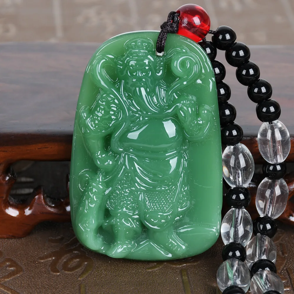 

Artificial Hotan Jasper Pixiu Necklace Pendant