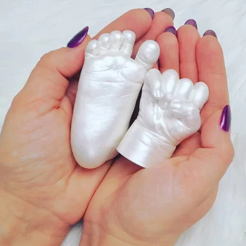 Baby hand cloning powder Creative 3D cloning powder children\'s full moon hand and foot print souvenir model