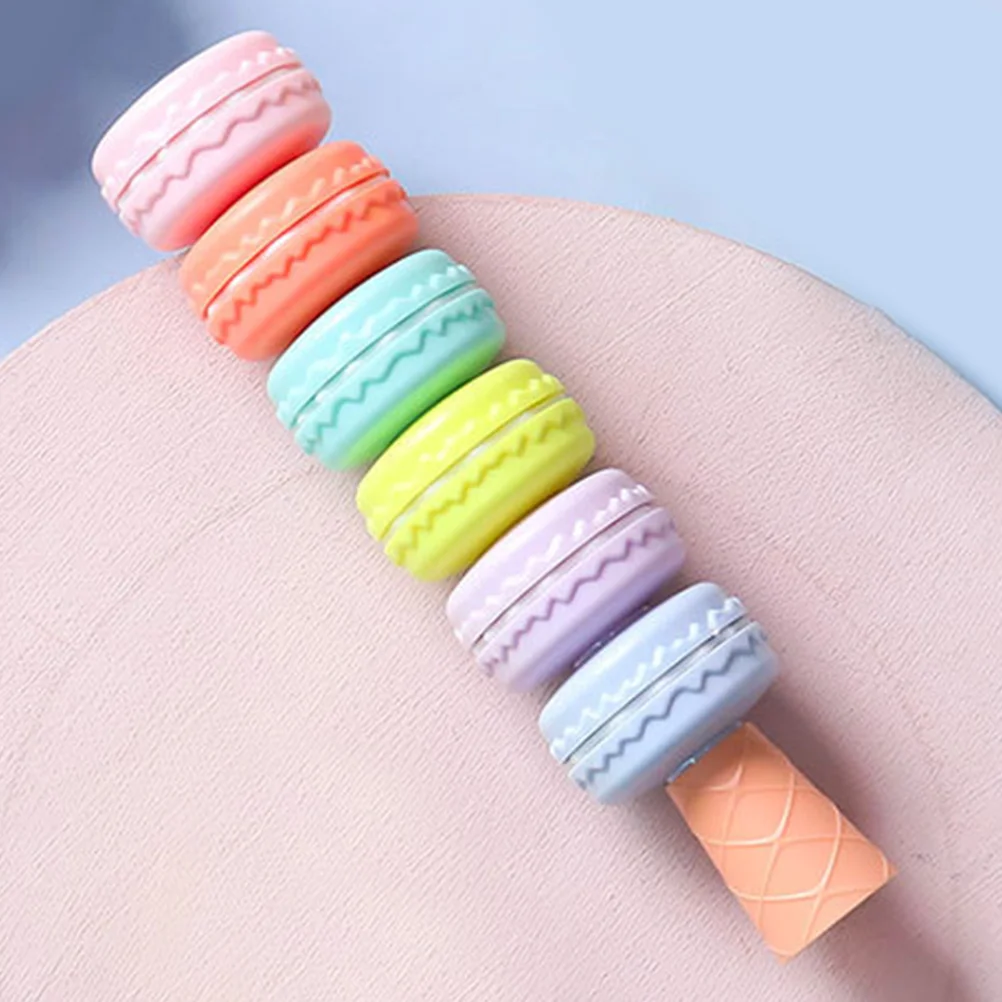 Macaron Highlighter Learning for Student Note Marking Pen Brush Book Markers Teacher Highlighters Study Pens