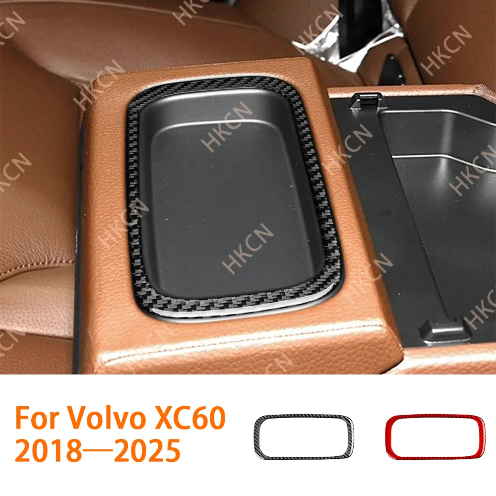 

Rear Seat Armrest Frame Panel Car Accessorie Interior Cover Trim Sticker For Volvo XC60 2018—2025 Carbon Fiber Modification