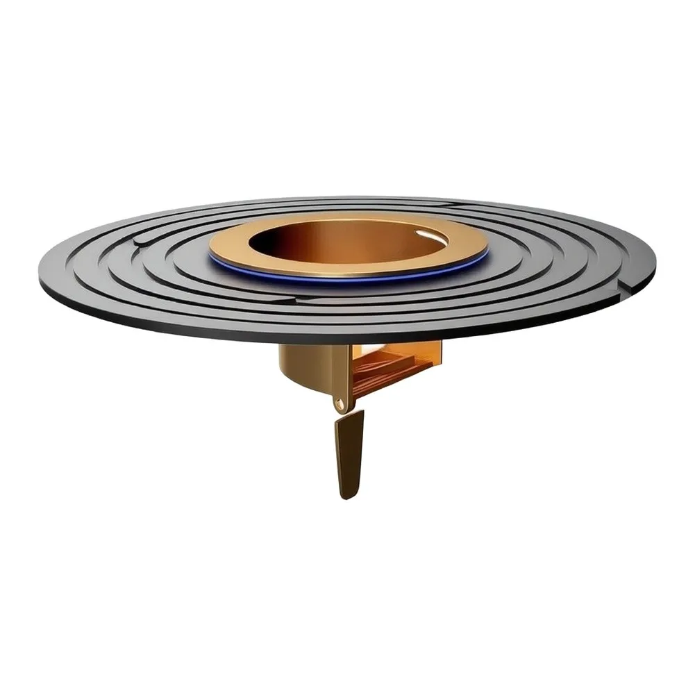 Swing-Valve Based Floor Drain Core with Black Drain Cover and Brass Inner Component for Drain Pipe Compatibility 34-100mm