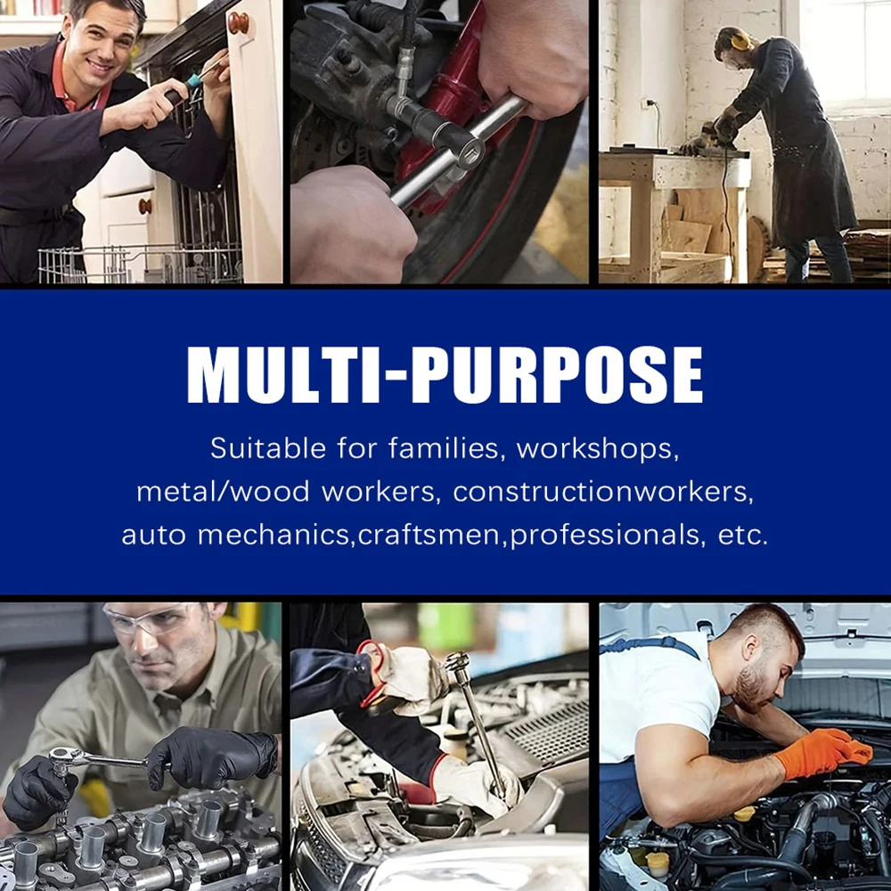 Drive Socket Ratchet Wrench Set, Bit Socket Set, Metric e Barra de Extensão para Reparação Automática e Doméstica, 1/4 in, 46PCs
