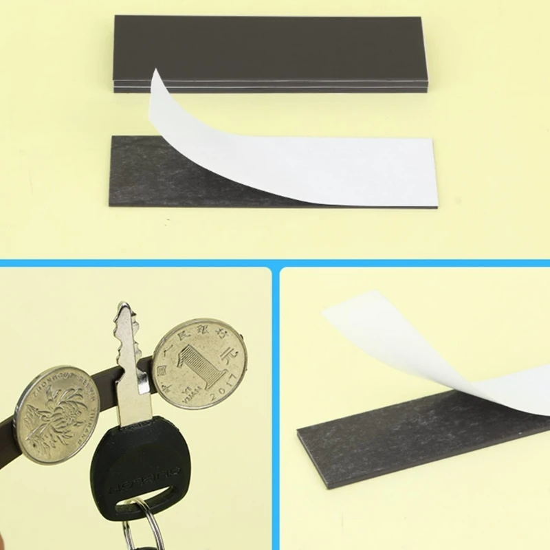 แถบแม่เหล็กพร้อมแผ่นรองกาวที่แข็งแรง เทปแม่เหล็กกว้าง 10/12/15.0 มม