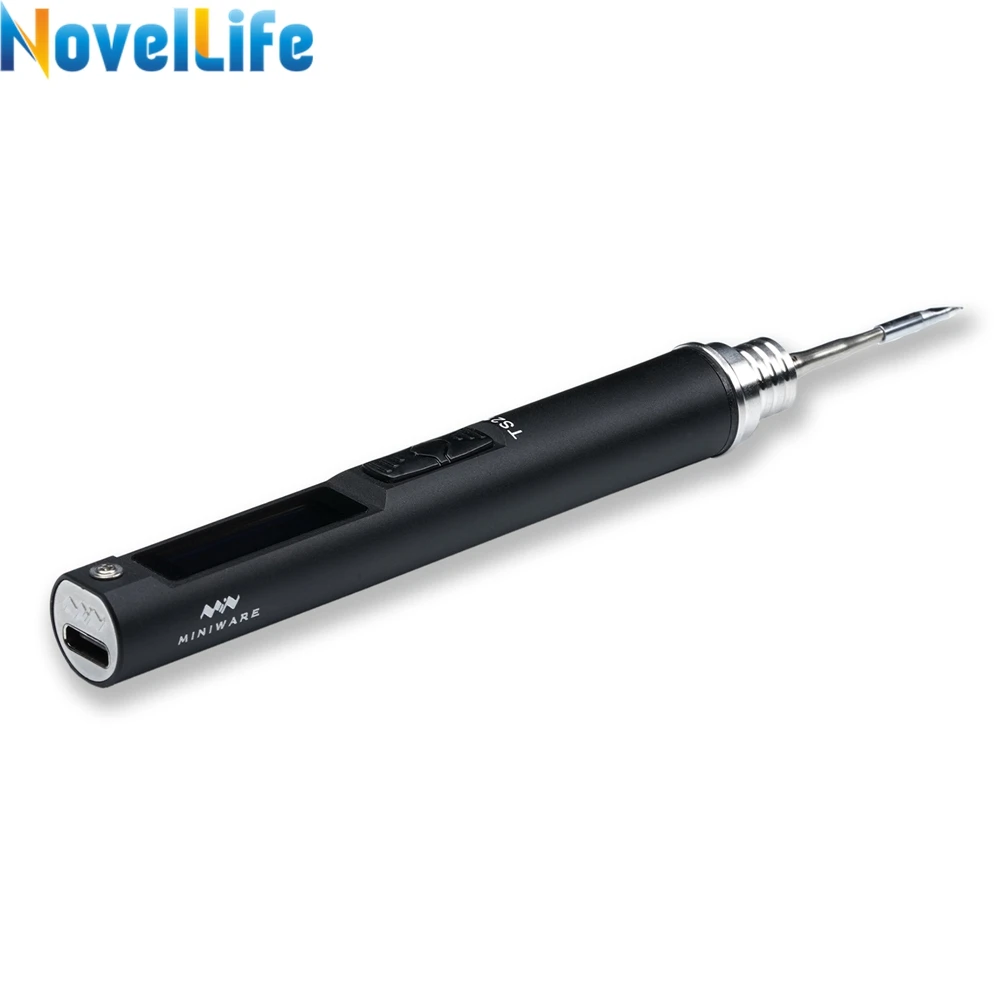 Miniware TS21 سبيكة لحام كهربائي قابل للتعديل درجة الحرارة USB المحمولة الدقة محطة لحام رقمية 100 واط ماكس C210 KU تلميح