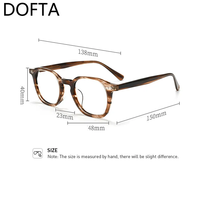 إطار نظارات طبية من مادة الخلات من DOFTA للرجال إطار نظارات لقصر النظر عتيق للنساء #2