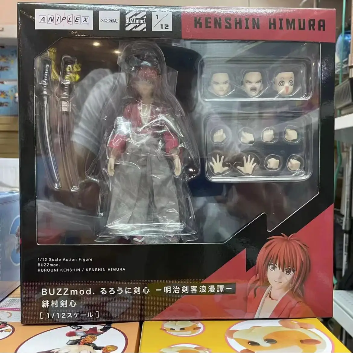 

100% Original Aniplex BUZZmod 1/12 Scale Rurouni Kenshin Himura In Stock Anime Action Collection Figures Model Toys Figura