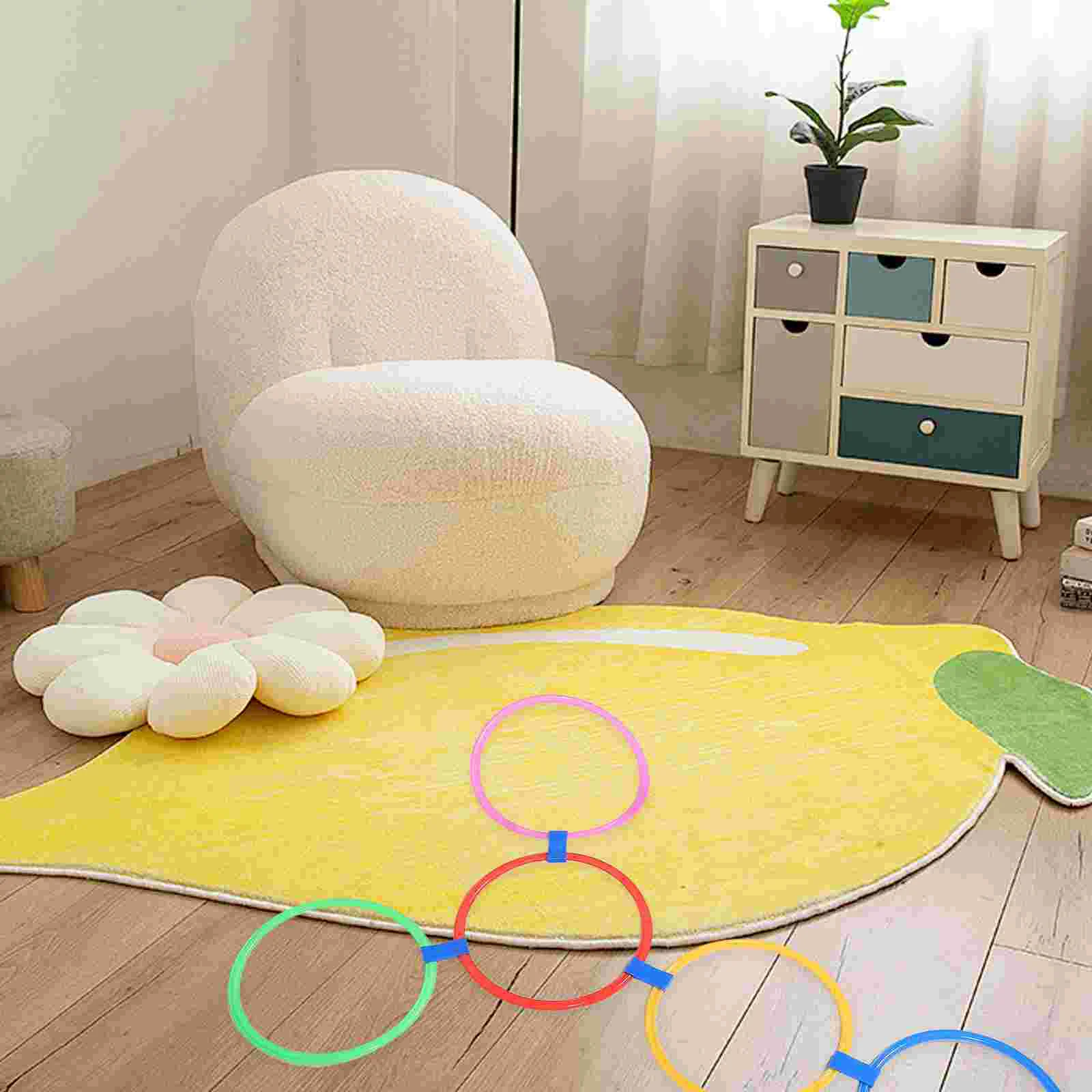 Children's Sensory Training Device Hopscotch with Connectors Splicing Circle for Conditioning Plastic Portable Hoop