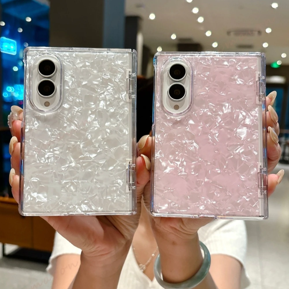 Shell Lovely Magnetic Shaft Phone Case For Samsung Galaxy Z Fold 8 5 6 7 Ultra Official Cute Shockproof Protector Cover