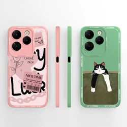 Case For Infinix Hot 40 Pro 40i Cute Creative Style Soft Liquid Silicone High Quality Premium Protection Phone Back Cover Fundas