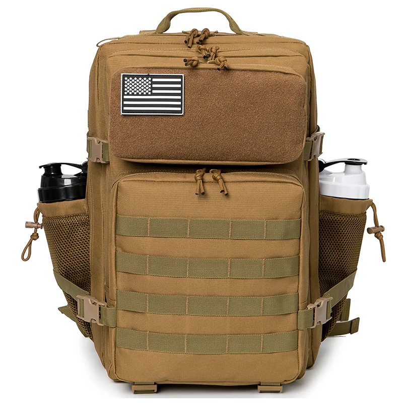 45L Molle Tactische Rugzak Tas Jacht MOLLE Rugzak GYM Voor Mannen EDC Outdoor Wandelen Survival Rugzak Heks Fles Houder