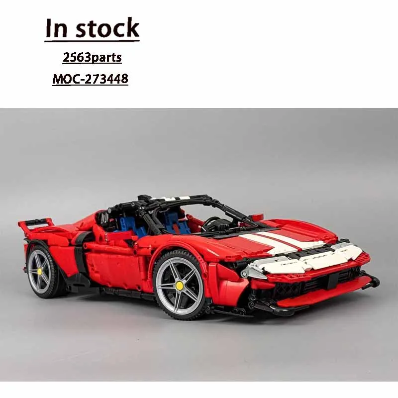 MOC-273448 Red New Iconic City Sports Racing Car Building Block Model 2563 Parts MOC Creative Boys Birthday Christmas Toy Gift