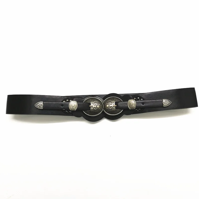 Medieval L Renaissance Metal Leather Waist Belt Costume Accessory For Women Viking Knight Pirate Cosplay Waistband Buckle Girdle