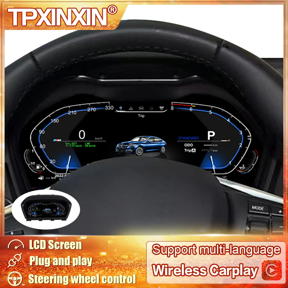 Digital LCD Virtual Cluster Cockpit For BMW 1 2 Series X1 X2 F20 F52 F22 F45 F48 F49 F39 Dashboard Panel Speed Meters 12.3 Inch