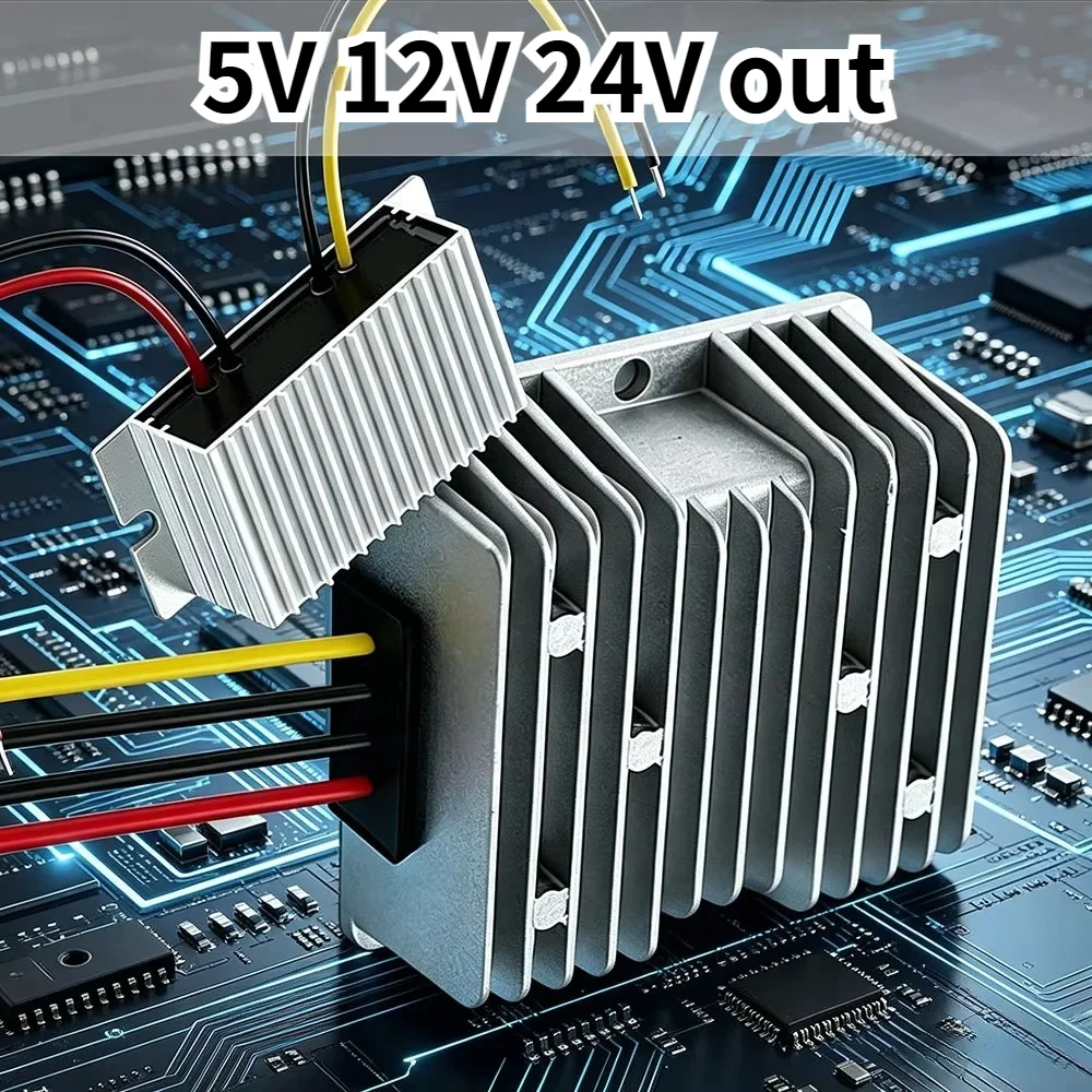 DC 24V to 12V Step Down 1-30A Power Supply Adapter 8-40V to 5V 5A Converter Reducer Regulator for Auto Car Truck Vehicle Boat