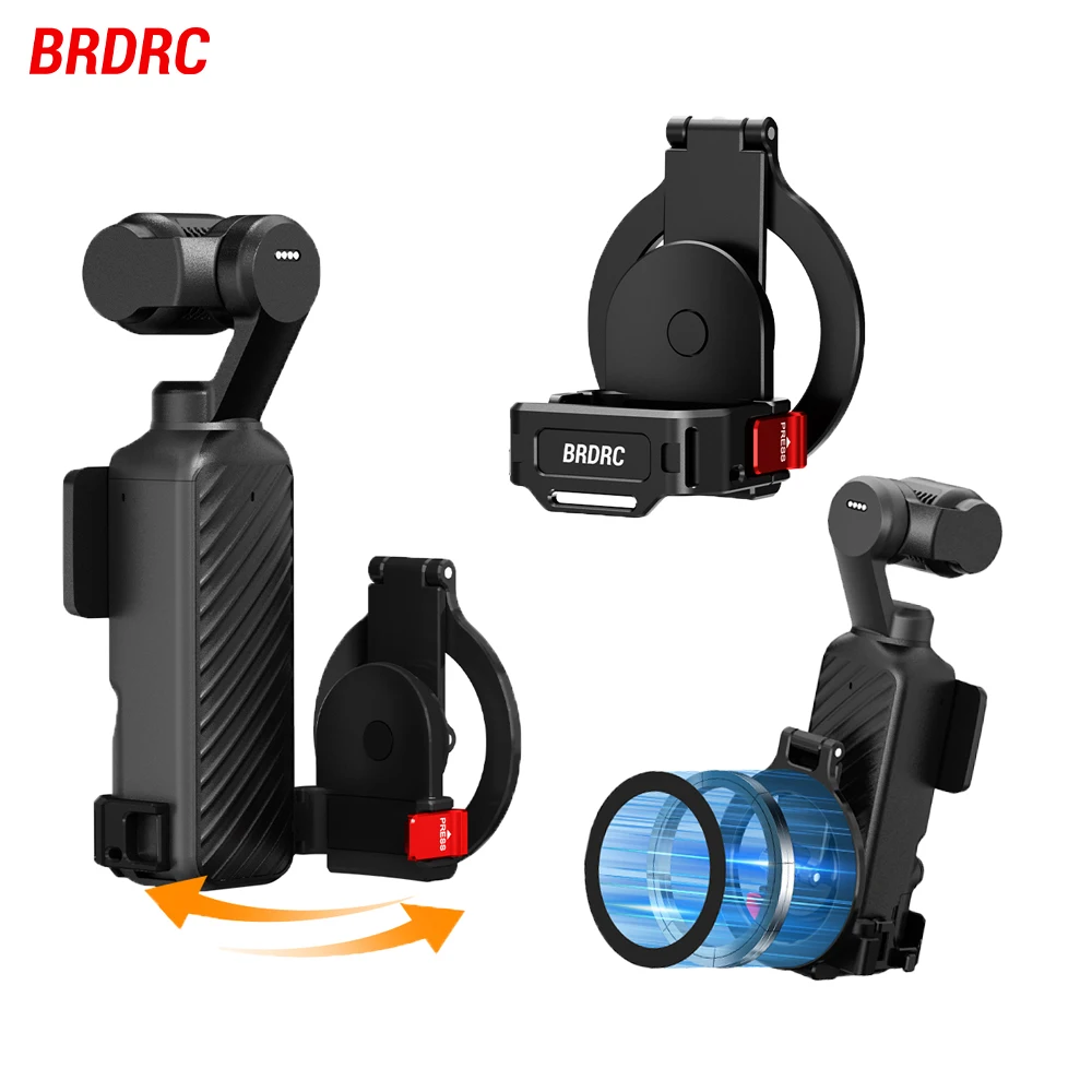 BRDRC Magnetic Stand Holder for DJI Osmo Pocket 3/4/4P Teleprompter Bracket Mount Live Streaming Expansion Adapter Accessory