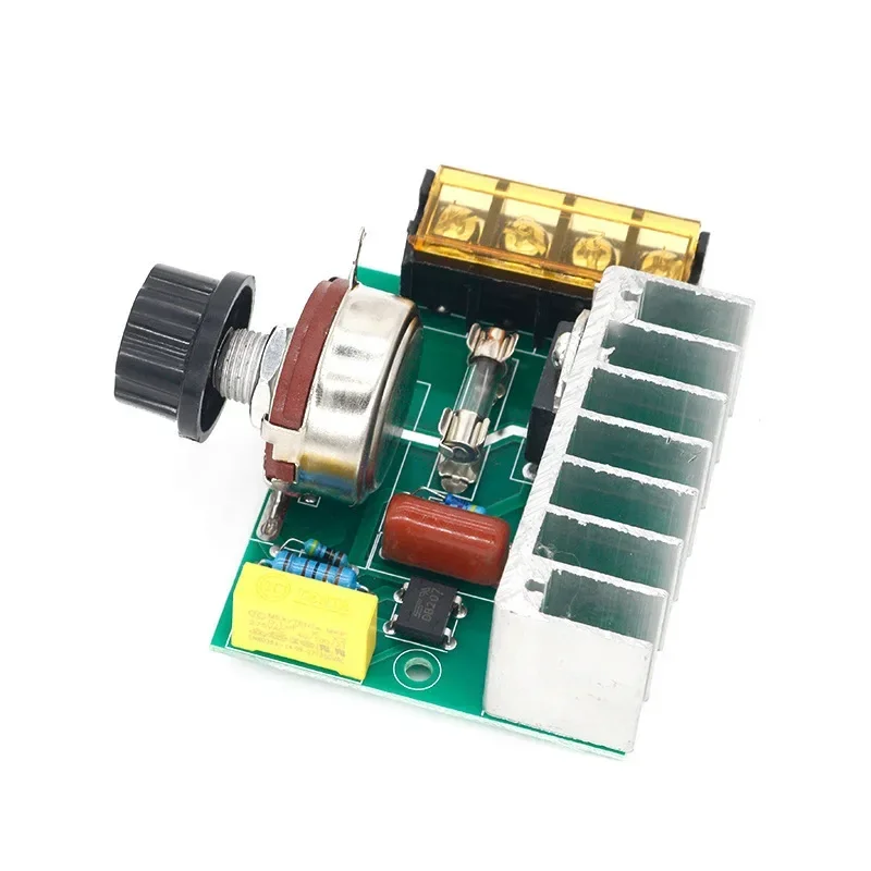 4000W 0-220V AC SCR Electric Voltage Regulator Motor Speed Controller Dimmers Dimming Speed With Temperature Insurance