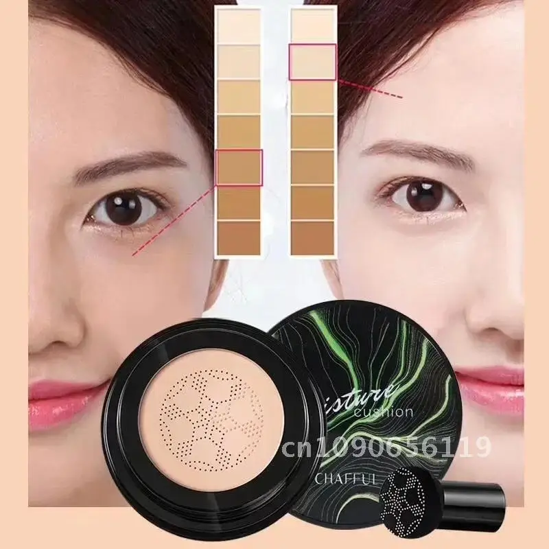 Face Foundation Base CHAFFUL Mushroom Head Make up Air Cushion Moisturizing Foundation Natural Brightening BB Cream Makeup