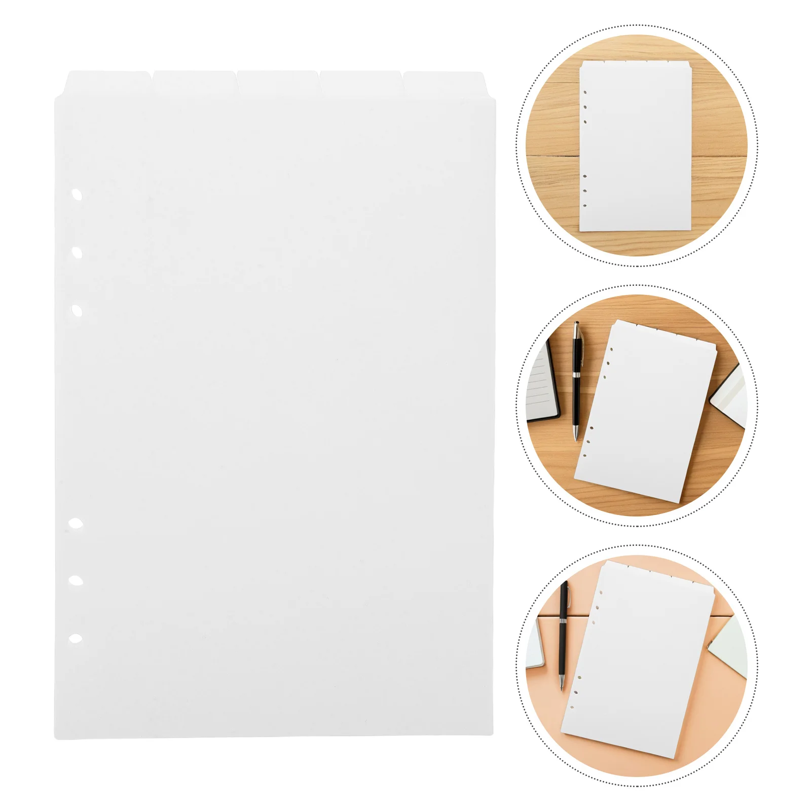 

25 шт. A5 6-луночный дырокол, пластиковые разделители для переплета, съемные вкладки, портативные разделители для индекса из полипропилена для планировщиков, студентов