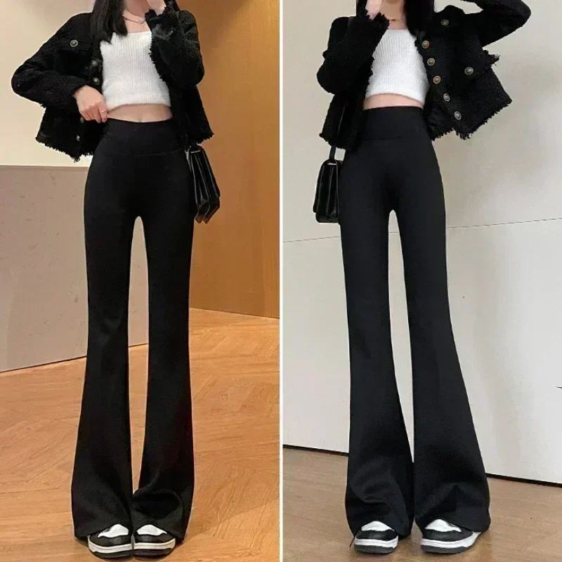 المرأة الصوف سميكة بنطال ذو قصة أرجل واسعة عالية الخصر الدفء سراويل شتوية اليوغا الرياضة طماق الصالة الرياضية اللياقة البدنية الجوارب عادية عادية