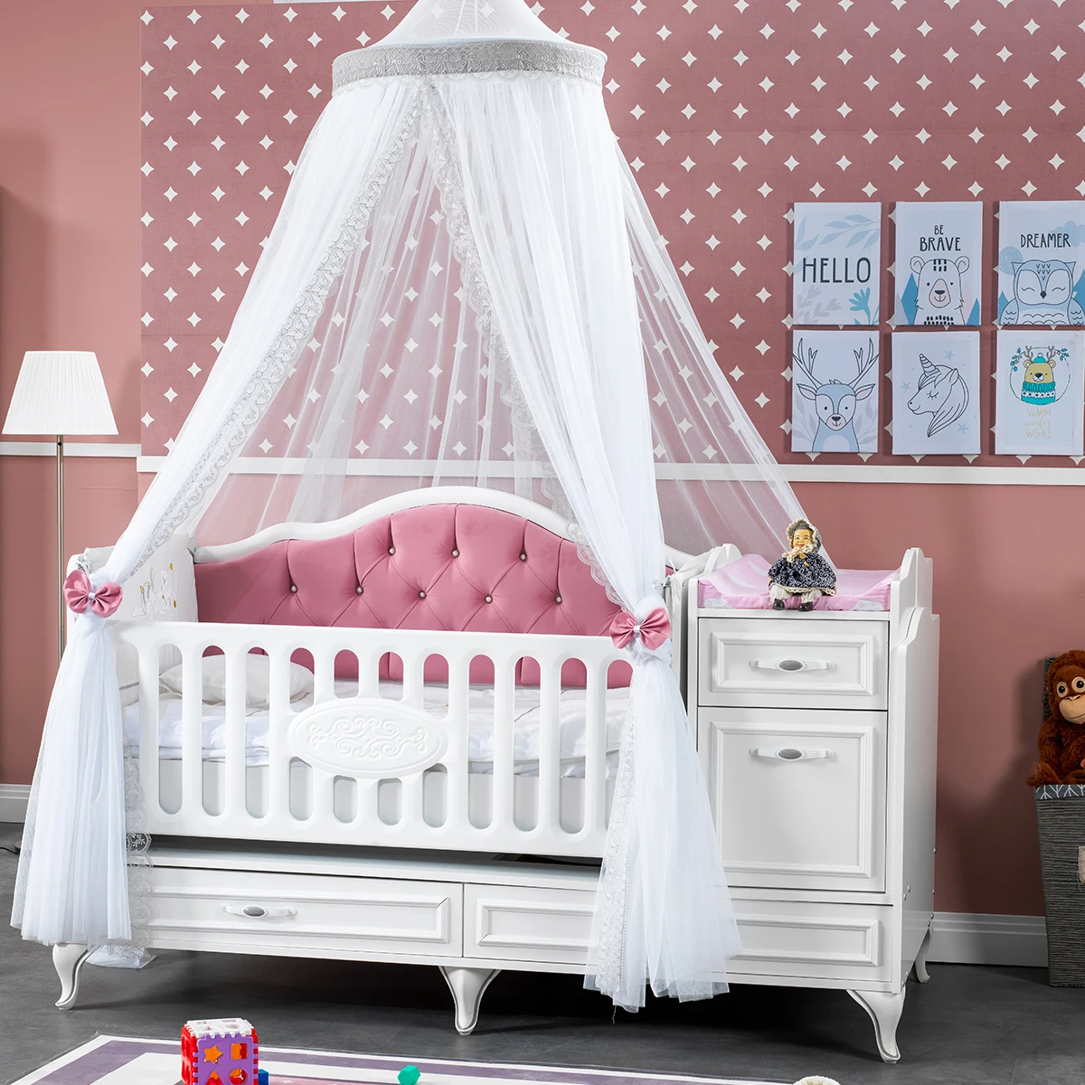 가구 고급 신디자인 베스트셀러 원목 아기 침대 침실 세트 어린이 가구 아동 침실 세트 편안함