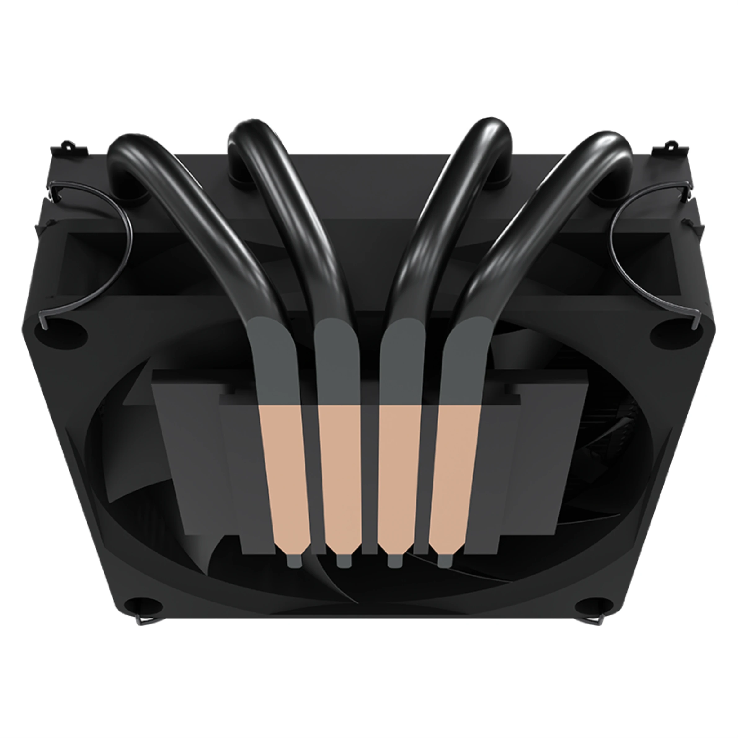 METALFISH DH380 38 ミリメートルロープロファイル CPU クーラー 4 ヒートパイプラジエーター 1700/1200/115x/AM5 AM4 Mini ITX コンパクトプラットフォーム用