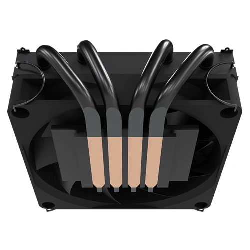 Imagen 2 del producto METALFISH-enfriador de CPU DH380, radiador de 4 tubos de calor de perfil bajo de 38mm de altura, ventilador PWM de 9cm para 1700/1200/115x/AM4/AM5